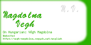magdolna vegh business card